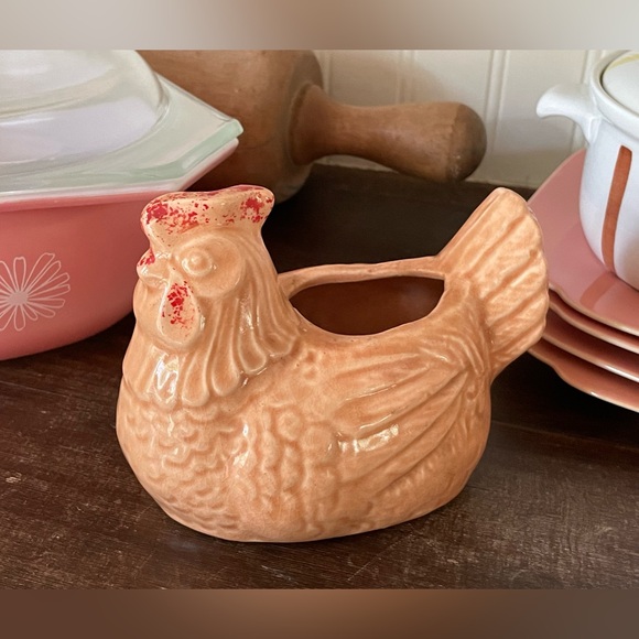 Vintage Other - Vintage Farmhouse Kitschy Ceramic Hen Planter🐓❤️